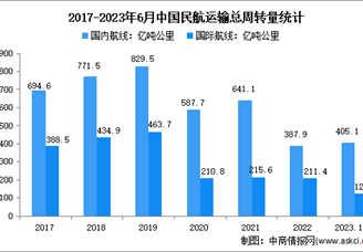 2023年上半年中国民航运输情况分析：运输总周转量完成531.3亿吨公里（图）