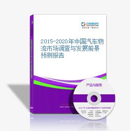 2015-2020年中國汽車物流市場調查與發展前景預測報告