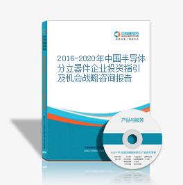 2016-2020年中國半導體分立器件企業投資指引及機會戰略咨詢報告