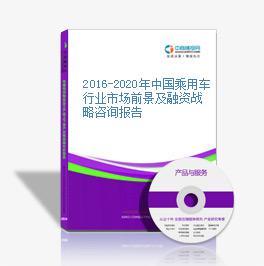 2016-2020年中國乘用車行業市場前景及融資戰略咨詢報告